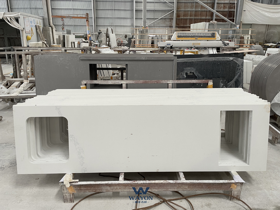 Encimera de cuarzo para tocador (WG415 Cloud Layer)