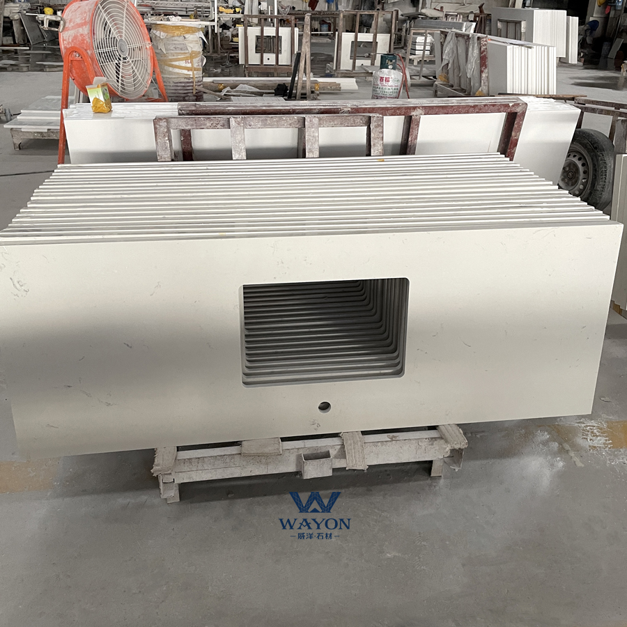 Encimera de cuarzo para tocador (WG415 Cloud Layer)