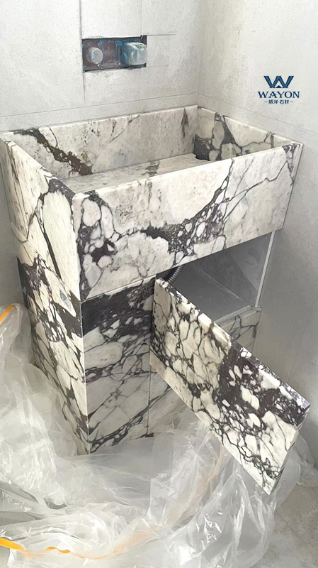 Proyecto de decoración del hogar de la ciudad de Foshan Mingde: mármol de Bulgari
