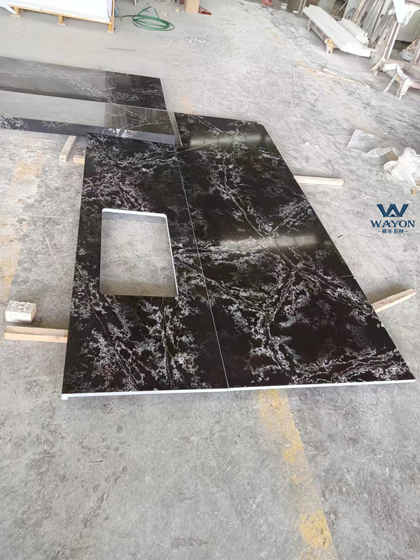 Encimera de cuarzo (WG459 Icecrack Black)