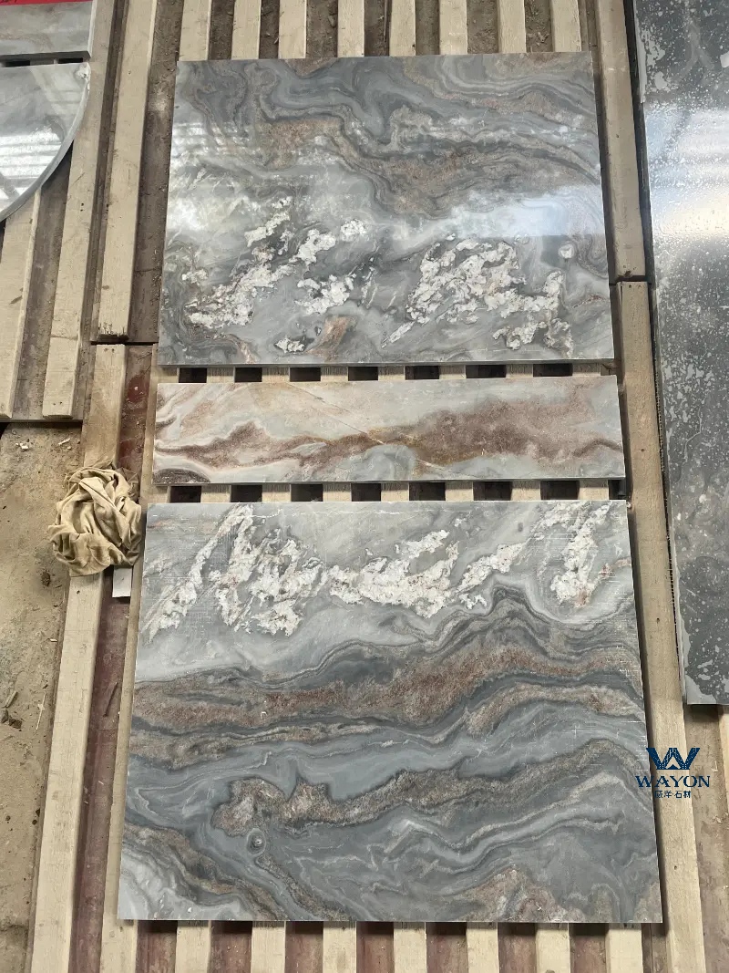 Entrada de piedra de mármol