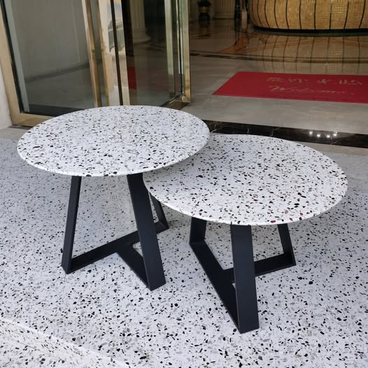 [Comedor moderno] Mesa redonda de terrazo de piedra Wayon