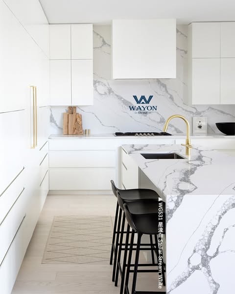 Piedra de cuarzo Wayon WG531 Stellar Stream White