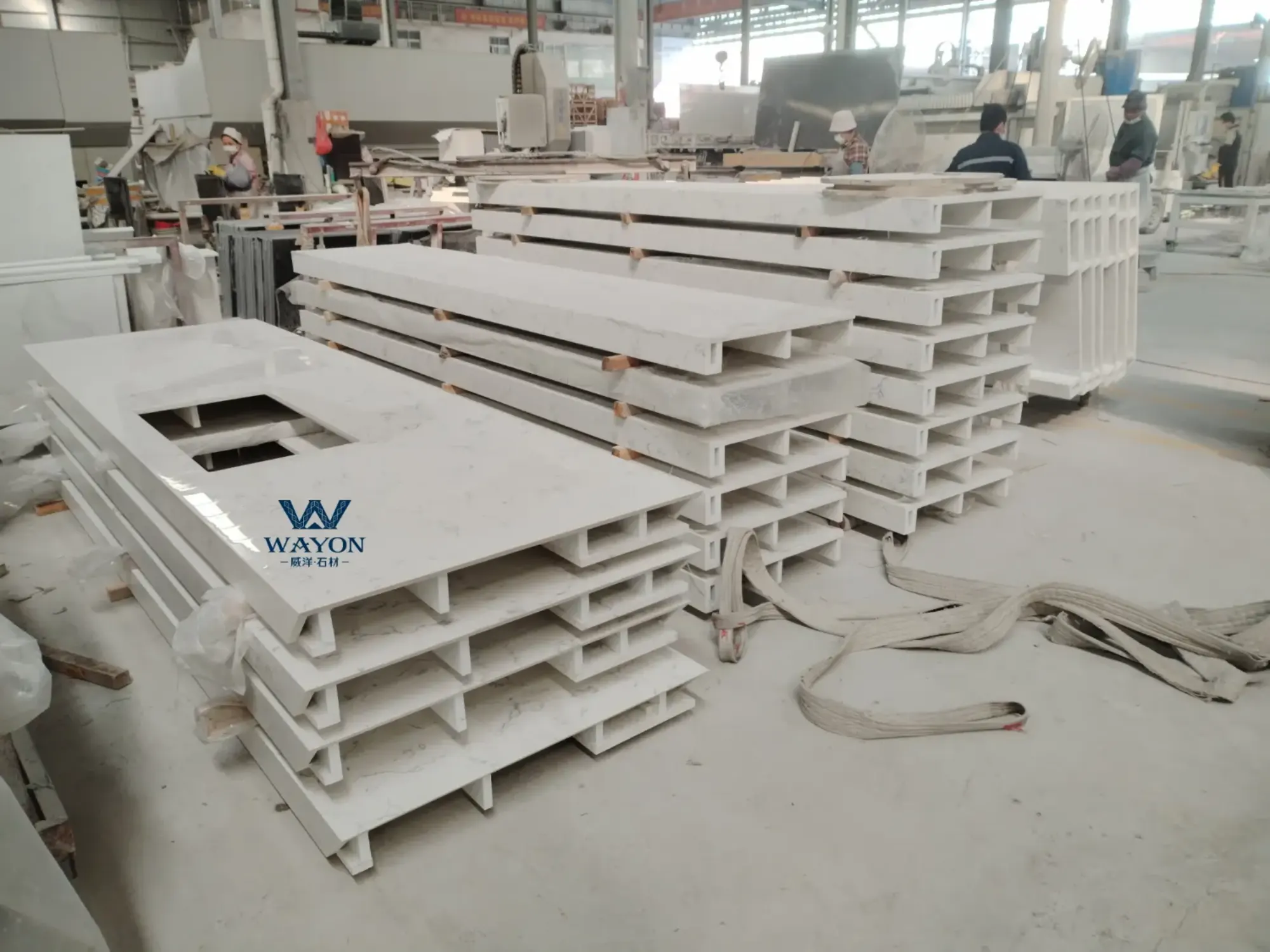 Fabricación de islas de cocina de cuarzo