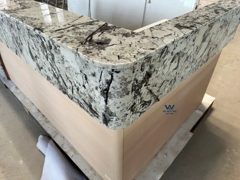 Mostrador de recepción de mármol Snow Fox
