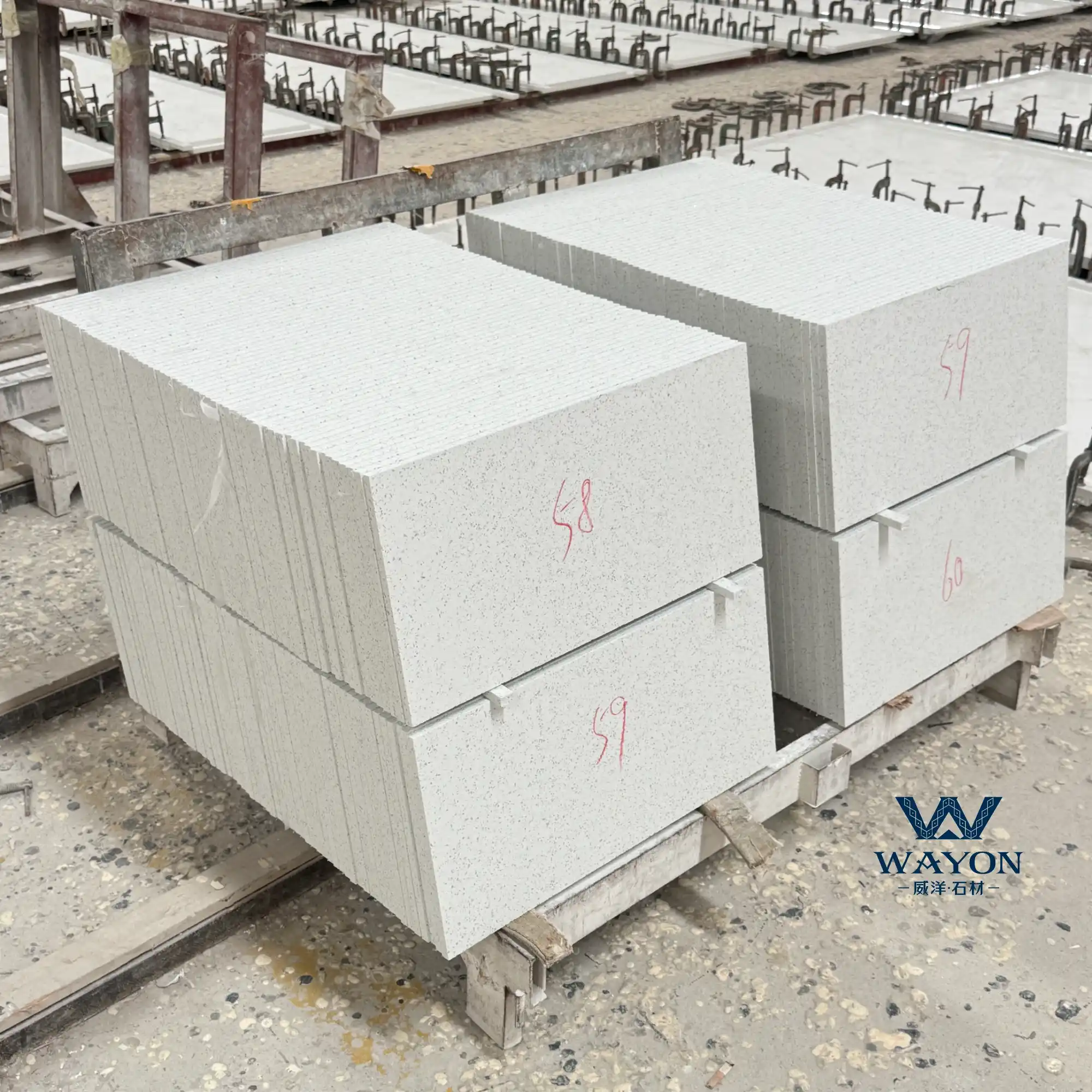 Baldosas de suelo de cuarzo WG212 Silver Star White de 12 mm