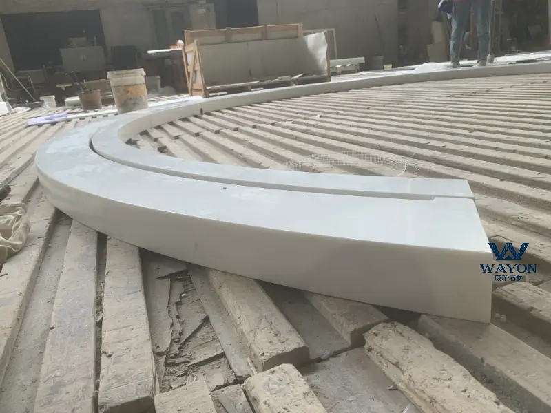 Base de barandilla de mármol blanco Yashi