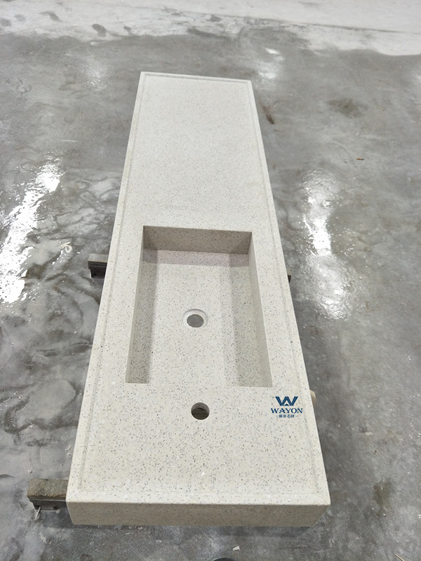 Encimera de tocador de terrazo