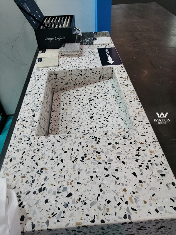 Fregadero de terrazo con acabado en hielo WT240 Diamond