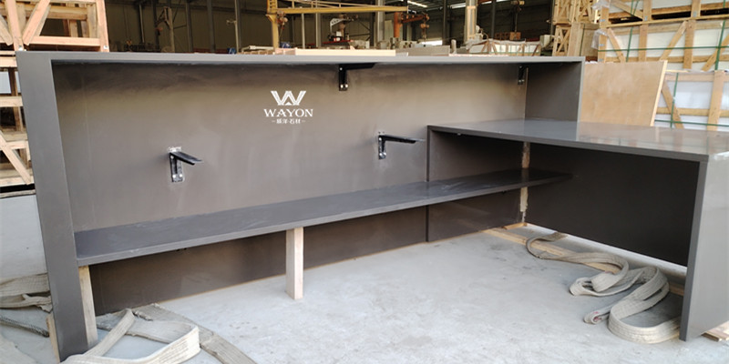 Recepción de cuarzo gris oscuro WG034