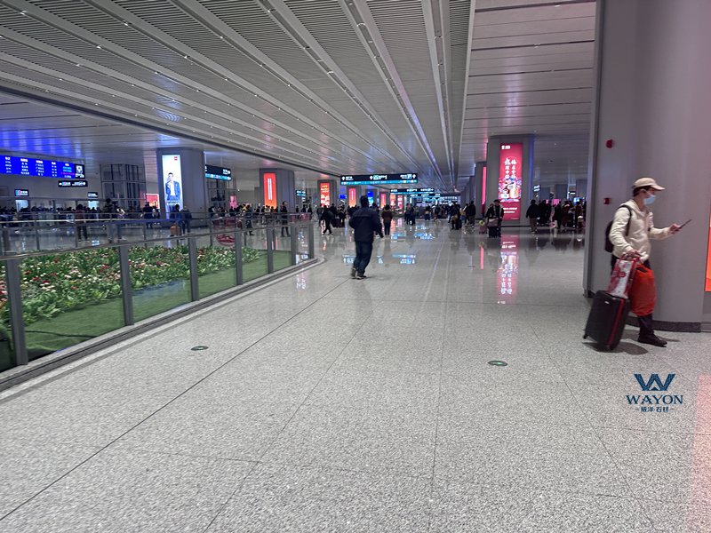Proyecto de suelo de granito de la estación Guangzhou Baiyun