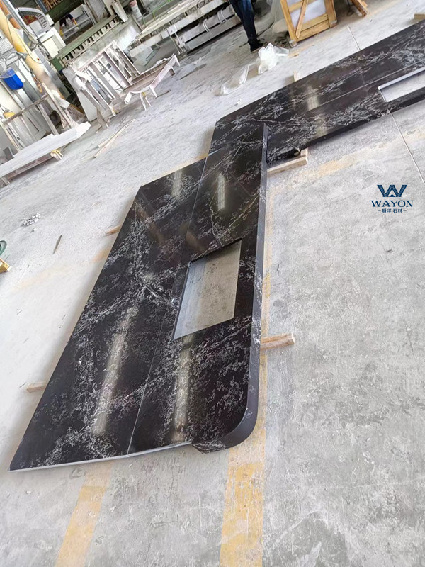 Encimera de cuarzo (WG459 Icecrack Black)