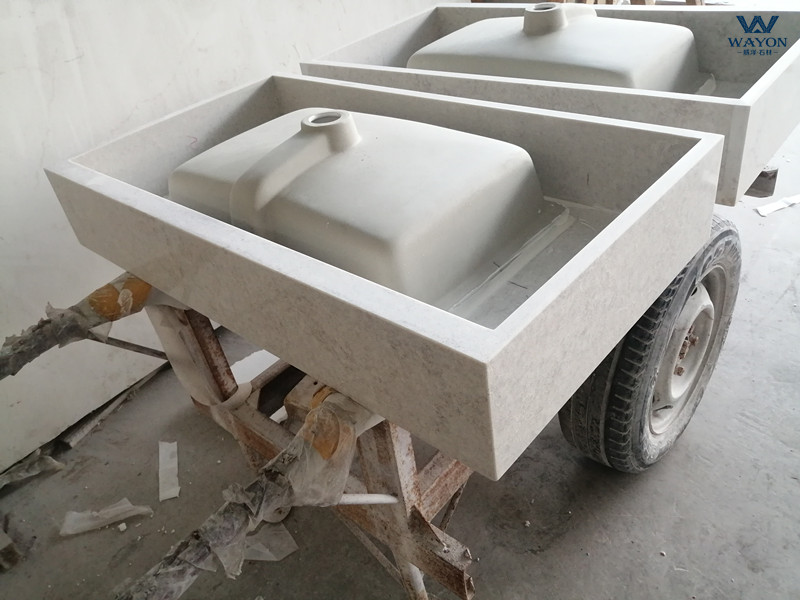 Fondo de lavabo de cuarzo (WG464 Iceflowers Grey)