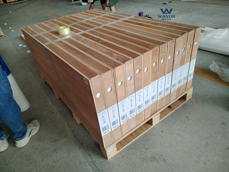 Embalaje de caja de madera contrachapada para encimera de baño de terrazo