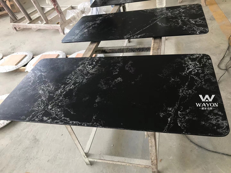 Tablero de mesa de cuarzo (WG459 Icecrack Black)