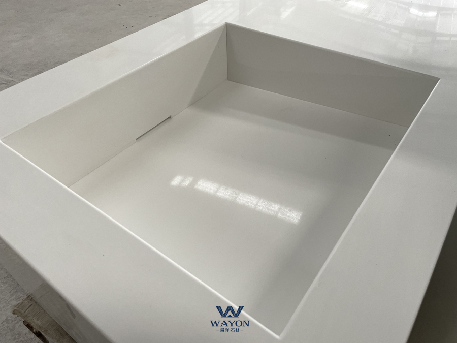 Encimera de cuarzo para tocador (WG025 blanco puro)