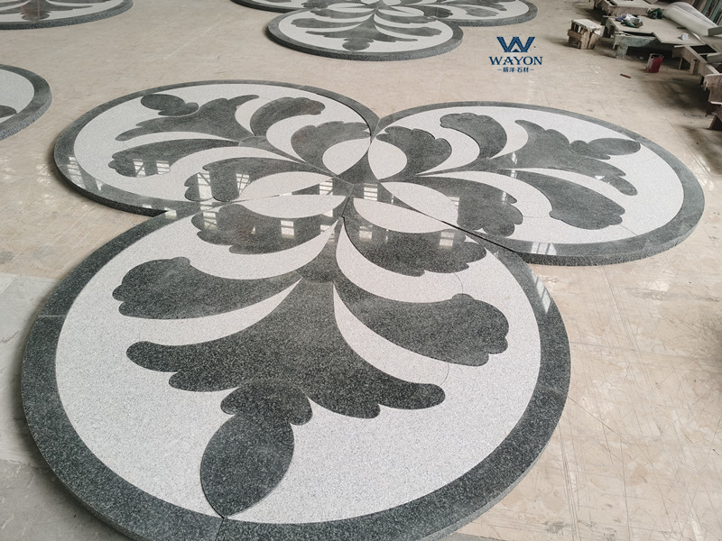 Mosaico de granito en la superficie de la calle financiera de Guangzhou