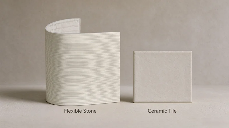 Piedra flexible vs. baldosa cerámica: ¿Cuál es mejor para paredes interiores?
